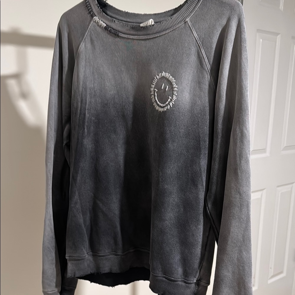 Gray Smiley Face Women's Top